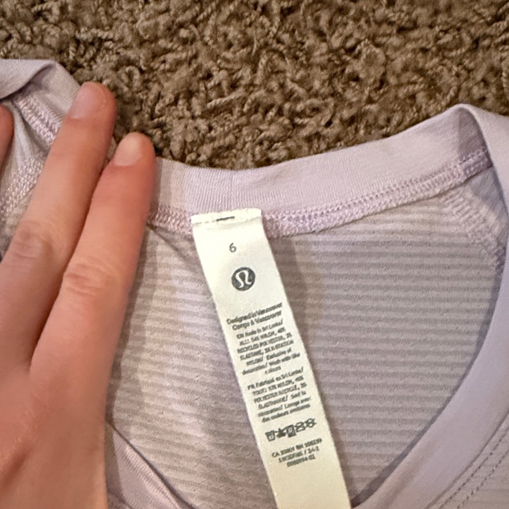 Lululemon Athletica Lavender Top - Picture 2 of 4
